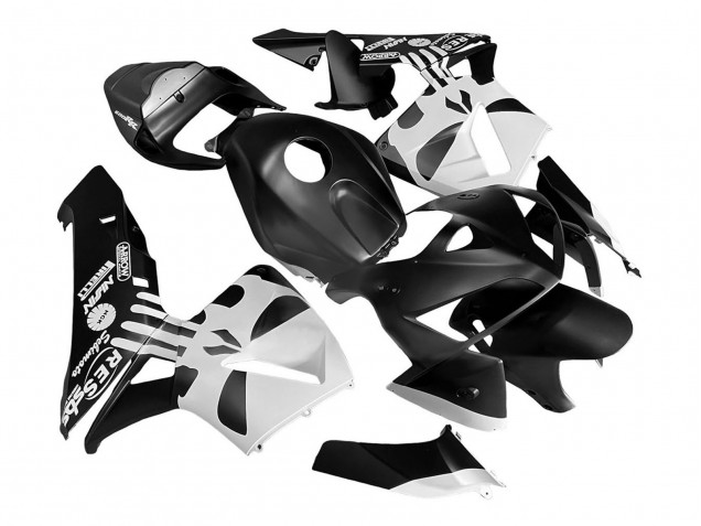 Schwarz Weiß 2005-2006 Honda CBR600RR Motorrad Verkleidung