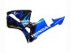 Glänzendes Schwarz Blau Flamme 2005-2006 Honda CBR600RR Motorrad Verkleidung