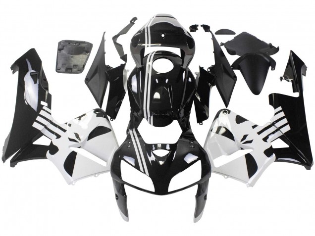 Schwarz Weiß 2005-2006 Honda CBR600RR Motorrad Verkleidung