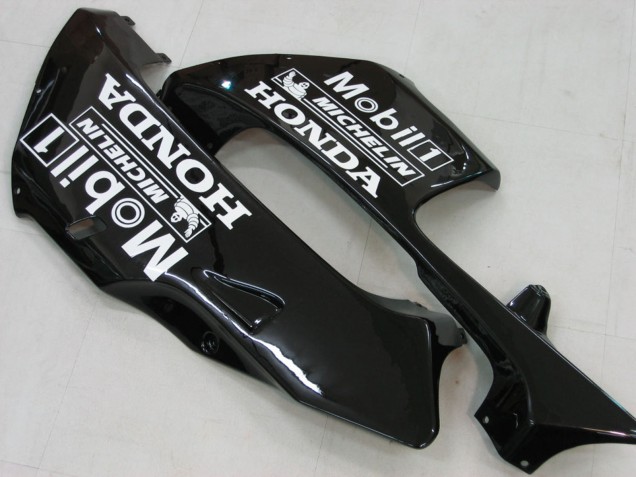 Glänzendes Schwarz Weiß West 2005-2006 Honda CBR600RR Motorrad Verkleidung