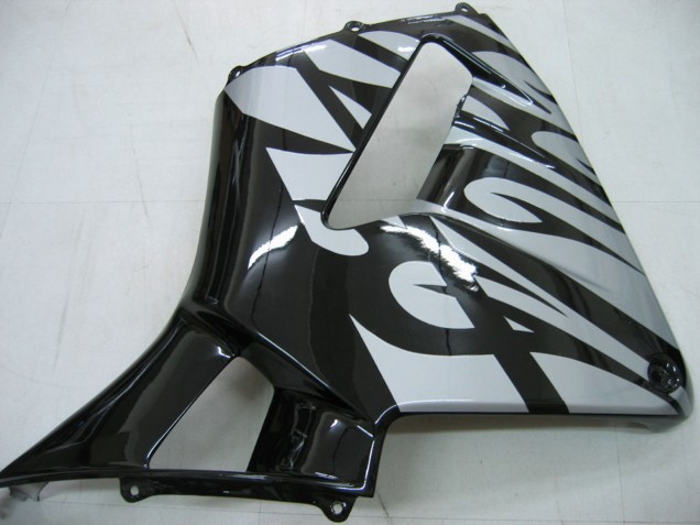 Glänzendes Schwarz Grau Flamme 2005-2006 Honda CBR600RR Motorrad Verkleidung