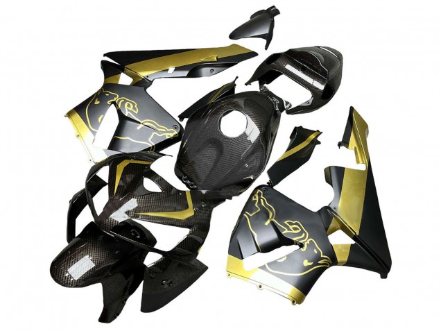 Schwarzes Gold Carbonfaser 2005-2006 Honda CBR600RR Motorrad Verkleidung
