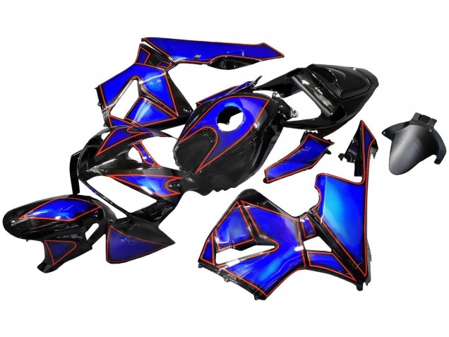 Blau Schwarz mit Rot Linie 2005-2006 Honda CBR600RR Motorrad Verkleidung