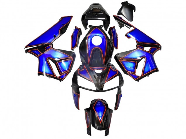 Blau Schwarz mit Rot Linie 2005-2006 Honda CBR600RR Motorrad Verkleidung