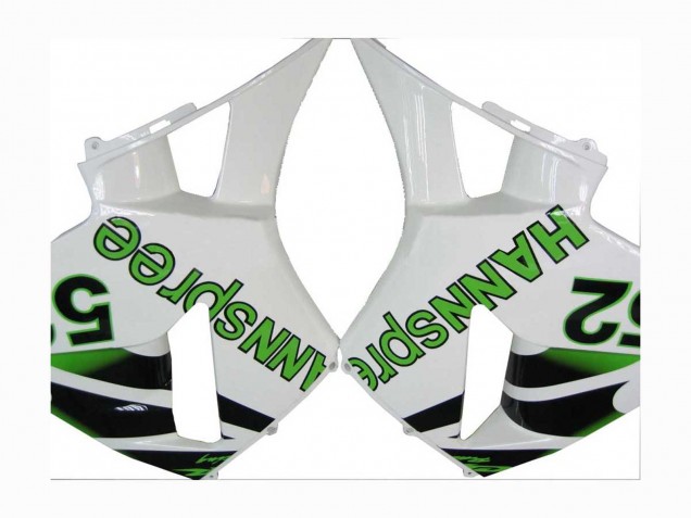 Grün Weiß Schwarz Hannspree 52 2005-2006 Honda CBR600RR Motorrad Verkleidung