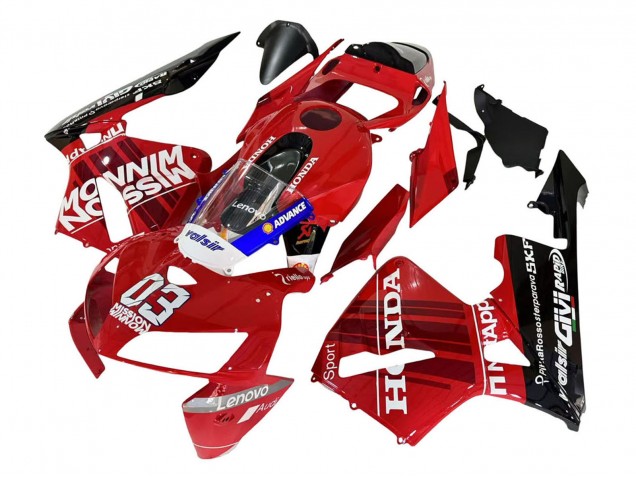 Rot Schwarz Valsir 03 2005-2006 Honda CBR600RR Motorrad Verkleidung