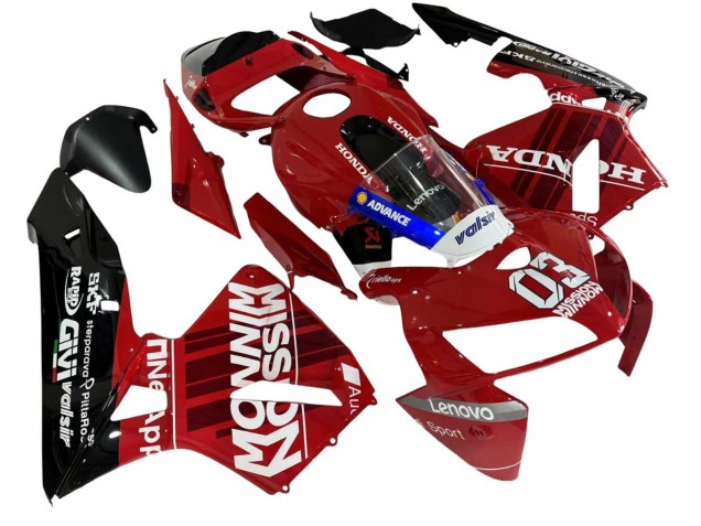 Rot Schwarz Valsir 03 2005-2006 Honda CBR600RR Motorrad Verkleidung