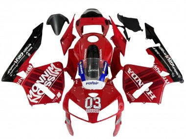 Rot Schwarz Valsir 03 2005-2006 Honda CBR600RR Motorrad Verkleidung