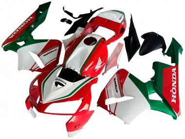 Rot Weiß Grün 2005-2006 Honda CBR600RR Motorrad Verkleidung