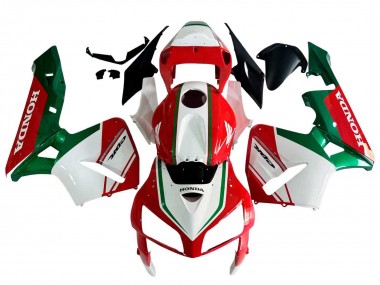Rot Weiß Grün 2005-2006 Honda CBR600RR Motorrad Verkleidung