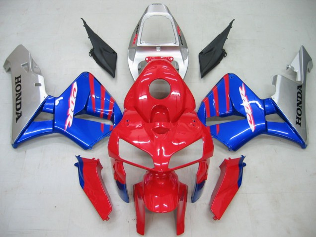 Rot Blau Silber 2005-2006 Honda CBR600RR Motorrad Verkleidung