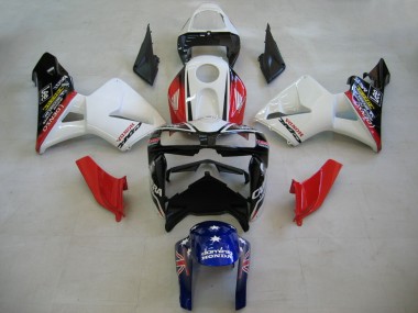 Rot Weiß Blau Denso 2005-2006 Honda CBR600RR Motorrad Verkleidung