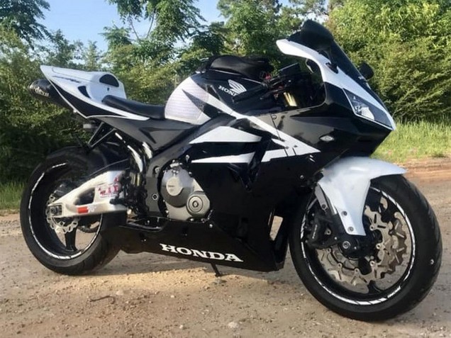 Weiß Schwarz 2005-2006 Honda CBR600RR Motorrad Verkleidung