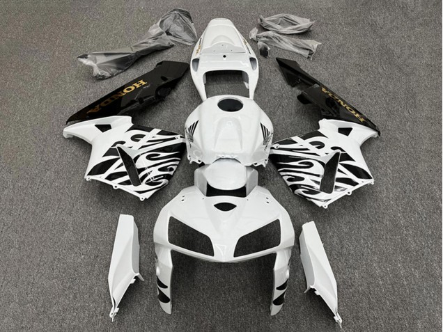 Weiß Schwarz 2005-2006 Honda CBR600RR Motorrad Verkleidung