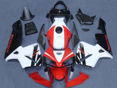 Rot Weiß Schwarz 2005-2006 Honda CBR600RR Motorrad Verkleidung