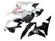 Weiß Cherry Blossom Glänzendes Schwarz Geteiltes 2007-2008 Honda CBR600RR Motorrad Verkleidung