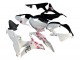 Weiß Cherry Blossom Glänzendes Schwarz Geteiltes 2007-2008 Honda CBR600RR Motorrad Verkleidung