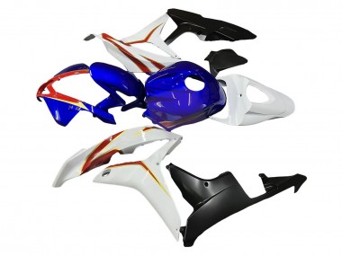 Weiß Blau Rot Glänzendes Schwarz 2007-2008 Honda CBR600RR Motorrad Verkleidung