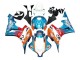 Orange Weiß Rot Blau Repsol 2007-2008 Honda CBR600RR Motorrad Verkleidung