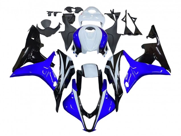 Weiß Blau Glänzendes Schwarz 2007-2008 Honda CBR600RR Motorrad Verkleidung