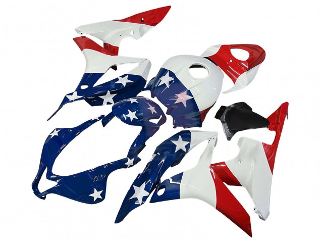 Weiß Blau Rot Stern 2007-2008 Honda CBR600RR Motorrad Verkleidung