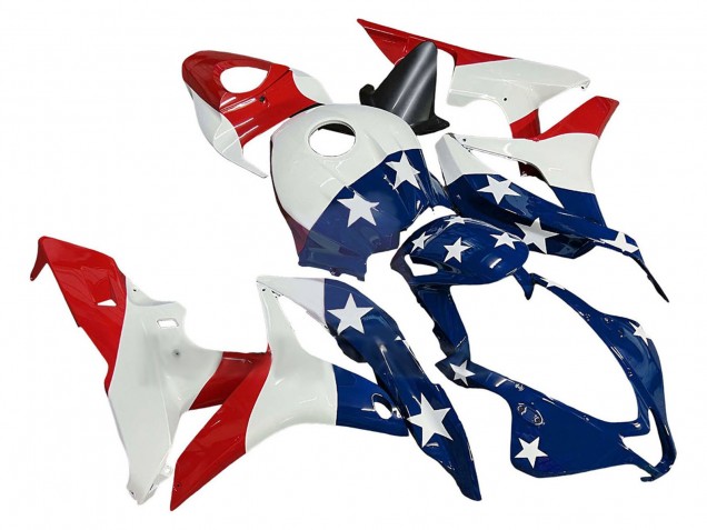 Weiß Blau Rot Stern 2007-2008 Honda CBR600RR Motorrad Verkleidung