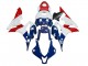 Weiß Blau Rot Stern 2007-2008 Honda CBR600RR Motorrad Verkleidung