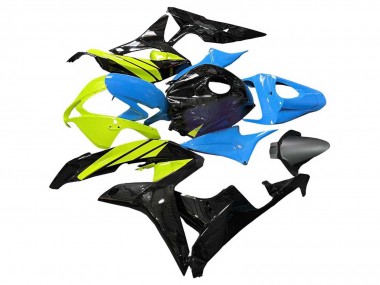 Blau Gelb Glänzendes Schwarz 2007-2008 Honda CBR600RR Motorrad Verkleidung