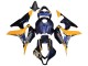 Orange Dunkel Blau Trick Star 06 2007-2008 Honda CBR600RR Motorrad Verkleidung