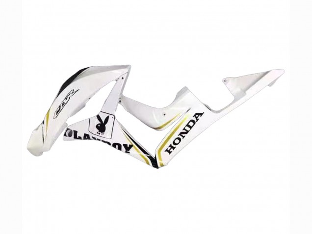 Weiß Gold Glänzendes Schwarz Playboy 2007-2008 Honda CBR600RR Motorrad Verkleidung
