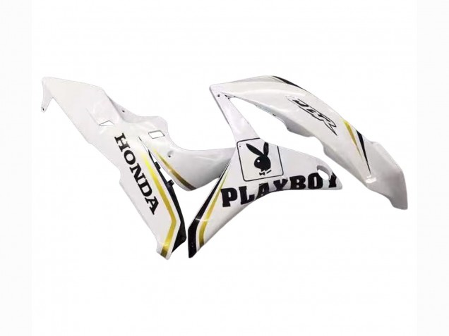 Weiß Gold Glänzendes Schwarz Playboy 2007-2008 Honda CBR600RR Motorrad Verkleidung
