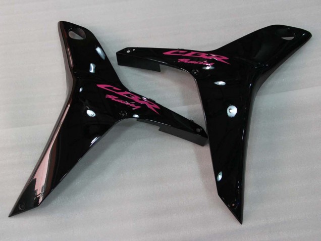Rosa Glänzendes Schwarz Rennen 2007-2008 Honda CBR600RR Motorrad Verkleidung
