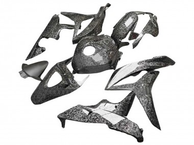 Schwarz Geschmiedet Carbonfaser 2007-2008 Honda CBR600RR Motorrad Verkleidung