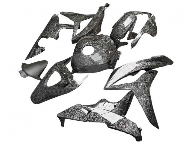 Schwarz Geschmiedet Carbonfaser 2007-2008 Honda CBR600RR Motorrad Verkleidung