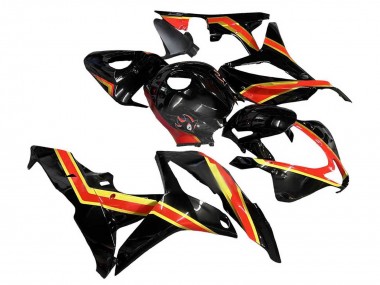 Rot Gold Glänzendes Schwarz 2007-2008 Honda CBR600RR Motorrad Verkleidung