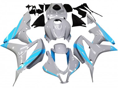 Glänzendes Grau Hellblau 2007-2008 Honda CBR600RR Motorrad Verkleidung