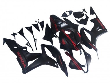 Matt Schwarz Rot 2007-2008 Honda CBR600RR Motorrad Verkleidung