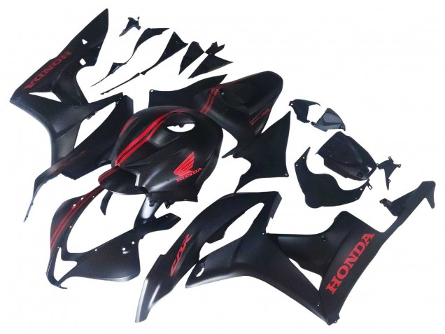 Matt Schwarz Rot 2007-2008 Honda CBR600RR Motorrad Verkleidung