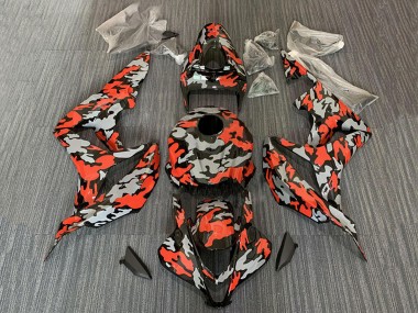 Rot Grau Camouflage 2007-2008 Honda CBR600RR Motorrad Verkleidung
