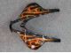 Glänzendes Schwarz Orange Flamme 2007-2008 Honda CBR600RR Motorrad Verkleidung