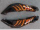 Glänzendes Schwarz Orange Flamme 2007-2008 Honda CBR600RR Motorrad Verkleidung