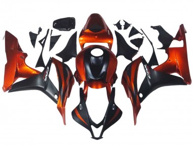 Orange Matt Schwarz 2007-2008 Honda CBR600RR Motorrad Verkleidung