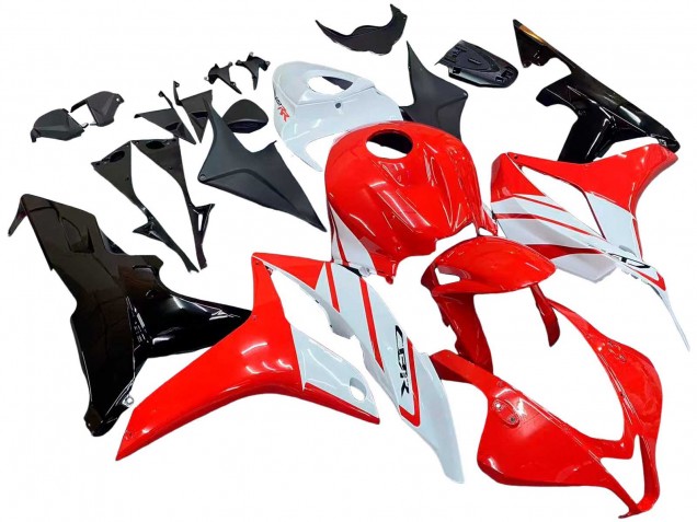 Weiß Rot Glänzendes Schwarz 2007-2008 Honda CBR600RR Motorrad Verkleidung