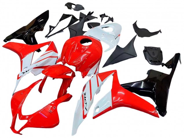 Weiß Rot Glänzendes Schwarz 2007-2008 Honda CBR600RR Motorrad Verkleidung