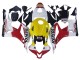 Weiß Gelb Rot Repsol HRC 2007-2008 Honda CBR600RR Motorrad Verkleidung