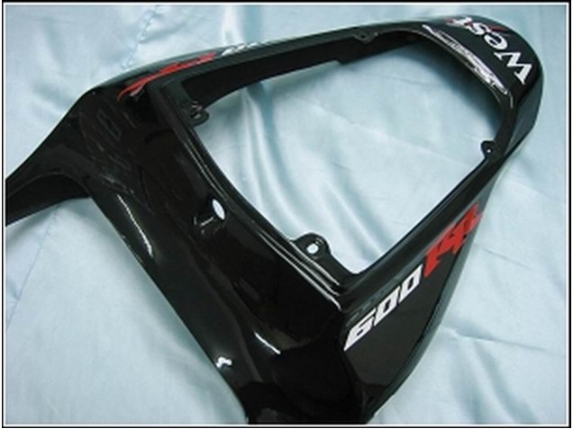 Glänzendes Schwarz Weiß West 2007-2008 Honda CBR600RR Motorrad Verkleidung