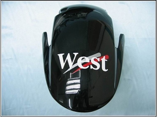 Glänzendes Schwarz Weiß West 2007-2008 Honda CBR600RR Motorrad Verkleidung