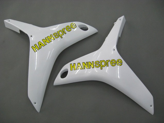 Weiß Grün Gelb Glänzendes Schwarz Hannspree 2007-2008 Honda CBR600RR Motorrad Verkleidung