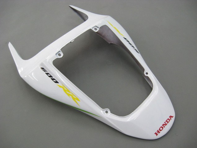 Weiß Grün Gelb Glänzendes Schwarz Hannspree 2007-2008 Honda CBR600RR Motorrad Verkleidung