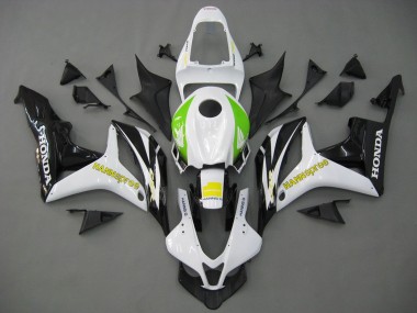 Weiß Grün Gelb Glänzendes Schwarz Hannspree 2007-2008 Honda CBR600RR Motorrad Verkleidung